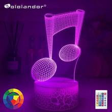Iluminação noturna para bebês, lâmpada de cabeceira acrílica 3d, led, sensível ao toque, colorida, alimentada por usb