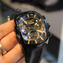 Reef Tiger/RT Luxury Watches Men's Tourbillon Analog Automatic Watch Rose Gold Tone Sport Wrist Watch Rubber Strap RGA3069 2024 - buy cheap