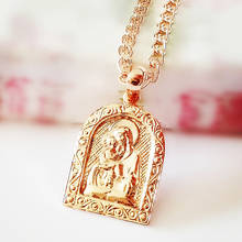 Blessed Virgin Mary And Son Pendant Necklace New Fashion Religion Jewelry Trendy 585 Gold Color Women Men Jewelry 2024 - buy cheap