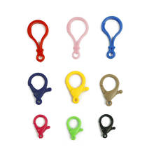 20 Pieces/Lot Random Color Plastic Lobster Clasp Keychain Hook Buckle DIY Jewelry Accessories 2024 - buy cheap