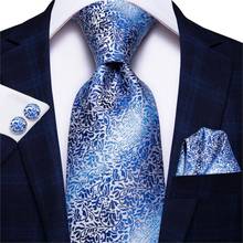 Hi-Tie-Corbata azul de moda para hombre, corbata de 100% cm de seda 8,5 de Cachemira para negocios, corbatas formales de lujo para boda, calidad 2024 - compra barato
