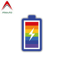 Aliauto Creative Car Sticker LGTB Gay Pride Rainbow Battery Accessories PVC Personality Decal for Motorcycle VW Nissan,13cm*7cm 2024 - buy cheap