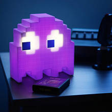 Luz LED de noche para niños Pacman, lámpara de noche de dibujos animados, USB, 7 colores, decoración de dormitorio, regalos de navidad 2024 - compra barato