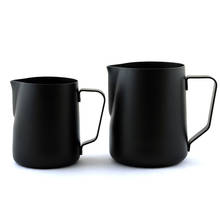 Black Non-stick Coating Coffee Mug Cup Jug Stainless Steel Espresso Milk Coffee Frothing Jug Tamper Cup Mug 350ml /600ml 2024 - buy cheap