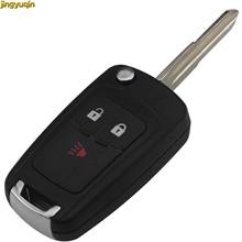 Jingyuqin Folding Flip Car Key Shell FOB for CHEVROLET Cruze Spark Remote Key Keyless 3 Buttons UncutCar Accessories 2024 - buy cheap