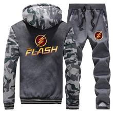 Winter Men Casual flash print Warm Thick Jacket+Pants 2Pc Sets Tracksuit Sports Outwear sweatpants fashion brand Hoodies suits 2024 - buy cheap