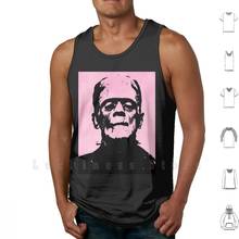 Camiseta sin mangas de Frankenstein, chaleco 100% algodón, monstruo de Frankenstein, Horror, Halloween, Alexander, Glam, monstruo clásico 2024 - compra barato