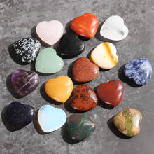 Home Gift Handmade Jewelry Reiki Minerals Heart Shape Crystal Natural Quartz Chakra Healing Stone Gemstones Pendant Decoration 2024 - buy cheap