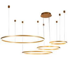 Modern 3 / 4 rings Circle Luxury LED Chandeliers Lighting For Living room Dining room Kitchen Loft Hanging Indoor Decor 2024 - buy cheap