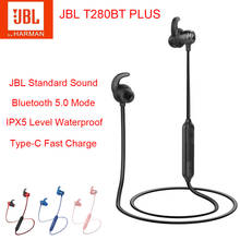 JBL-auriculares inalámbricos T280BT PLUS, audífonos intrauditivos deportivos con Bluetooth, reducción de ruido para llamadas, compatible con Apple, Huawei y Xiaomi 2024 - compra barato