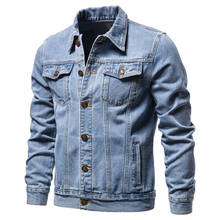 Vintage Men's Spring Denim Jacket 2022 Man Casual Solid Cotton Outerwear Long Sleeve Jeans Coat Slim Fit Boy Clothing Cowboy 5xl 2024 - buy cheap