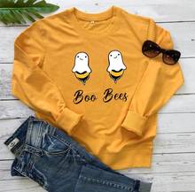 Boo abelhas moletom moda feminina puro algodão casual jovem hipster bonito sorvete menina presente pullovers vintrage estilo rua topos 2024 - compre barato