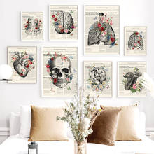 Flower Foot Bone Anatomy Vintage Poster Wall Art Canvas Painting Nordic Posters And Prints Wall Pictures For Doctor Office Decor 2024 - buy cheap