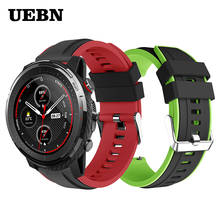 UEBN-Correa de silicona para reloj inteligente, pulsera deportiva de 22mm para Huami Amazfit Stratos 3, Amazfit GTR de 47mm 2024 - compra barato