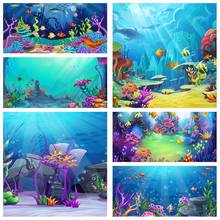 Avezano-fundo fotográfico para aquário, princesa, vista para o mar, fundo subaquático, festa de aniversário, estúdio de fotografia 2024 - compre barato