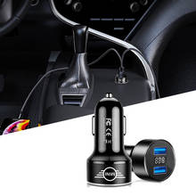 3.1A LED USB Автомобильное зарядное устройство Универсальный мобильный телефон алюминиевый автомобильное зарядное устройство для MINI cooper r56 f56 f53 f50 r60 аксессуары 2024 - купить недорого
