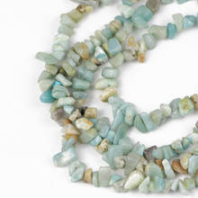 HGKLBB Freeform Natural Stone Beads Irregular Amazonite Gravel Chip Bead For Jewelry Making 86cm DIY Bracelet Accessories Perles 2024 - buy cheap