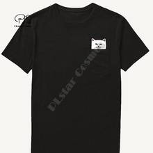 Men's T Shirt Fashion  Brand New pocket cat Cartoon print t-shirt men's shirts Hip hop tops funny Harajuku tees Style-1 2024 - buy cheap