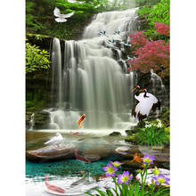 5D Diy diamond painting Waterfall scenery diamond embroidery sale birds carp lotus full rhinestone Diamond MosaicZP-2616 2024 - buy cheap