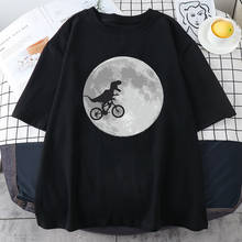 Kawaii Dinosaur Bye Car Brand T Shirt Summer Cool Ptinted T Shirts Street Funny Short Sleeve Black Top Men Rock Harajuku Tshirt 2024 - buy cheap