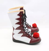 Sapatos de palhaço dia das bruxas stephen king it, sapatos pennywise, fantasias de cosplay masculinas e femininas, botas 2024 - compre barato