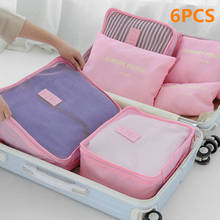 6 PCS Travel Storage Bag Set Suitcase Pouch Travel Organizer Bag Case Shoes Packing Cube Bag Clothes Compression Storage Bags 2024 - buy cheap