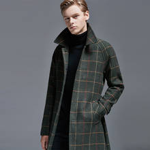 Autumn and Winter New Style Men Woolen Trench Coat Mid-length Woolen Overcoat Men's Handsome Coats and Jackets Plus size 5XL 6XL 2024 - buy cheap