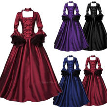Medieval Renaissance Halloween Costumes for Women Adult Victoria Vintage Lace Elegant Court Middle Ages Carnival Cosplay Dress 2024 - buy cheap