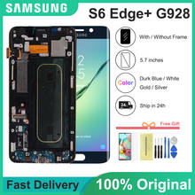 ЖК-дисплей 5,7 дюйма для Samsung Galaxy S6 Edge Plus G928 G928F, сенсорный экран в сборе для Samsung S6 Edge Plus, ЖК-дисплей с рамкой 2024 - купить недорого