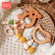 1Pc Baby Teether Wooden Crochet Beads Pendant BPA Free Wood Rodent Animal Teething Gym Toys Montessori Baby Products Nurse Gifts 2024 - buy cheap