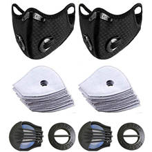 Sport Riding Mask With 10 Filters 2 Exhaust Valves Half Face Reusable 2 Respirator Activated Carbon PM 2.5 Anti-Pollution Mask 2024 - buy cheap