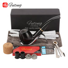 FUTENG New 1 Smoking Accessories Set Ebony Smoking Pipe Tobacco Pipe with Pipe Accessories Men's Gadget With Gift Box 2024 - buy cheap