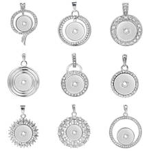 Snap Button Round Pendant Necklace Charm Fit Chain Necklace 18/20mm Snap Buttons Xinnver Snap Buttons ZG010 2024 - buy cheap