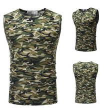 Summer Men's Fashion Camouflage Tank Tops O Neck Sleeveless Vest Male Cotton Fitness Vests Man Korean Slim Tee Shirts Plus Size 2024 - buy cheap