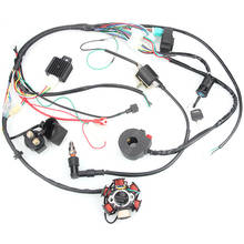 50CC-125CC Mini ATV Complete Wiring Harness CDI STATOR 6 Coil Pole Ignition Elec 2024 - buy cheap