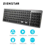 Zienstar Spanish Wireless Bluetooth Rechargeable Keyboard for Ipad MACBOOK LAPTOP Computer and Android Tablet  Lithium Battery 2024 - compre barato