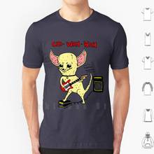 Chi-Wah-Wah T Shirt Print 100% Cotton New Cool Tee Chihuahua Guitar Music Pedals Rock Metal Grunge Cute Funny Dogs Wah 2024 - buy cheap