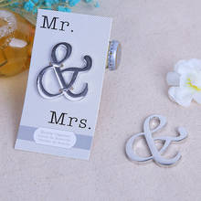 Free Shipping wedding favor gift and giveaways for guests--Mr & Mrs Ampersand Wine Bottle Opener party favors 40pcs/lot 2024 - купить недорого