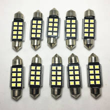 Festoon-bombillas led CANbus C5W, iluminación interior smd, 31mm, 36mm, 39mm, 41mm, 5630, 5730, 8 LED, color azul hielo, lámparas de techo, 10 unidades 2024 - compra barato