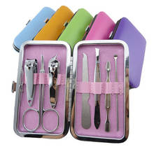 7 Pcs Manicure Travel Nail Care Scissors Clippers Case Set Stainless Steel Tool Kits 2024 - buy cheap