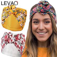 Levao-faixa de cabeça feminina estampada, 1 peça, para meninas, arranjo torcido, acessórios de cabelo macio 2024 - compre barato