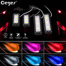 Ceyes 4Pcs Car Lights Bowl Handle Armrest Light Car Door Interior LED Atmosphere Light Auto Interior Door Light Decorative Lamp 2024 - buy cheap