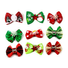 100pcs  Christmas Pet Supplies Small Dog Hair Bows Holiday Party Dogs Bows Hair Dog Grooming Bows for Small Dog Products 2024 - buy cheap