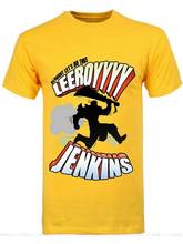 T-Shirt Alright Let's Do This Leeroy Jenkins Men's Yellow Cotton Bodybuilding Tops Tee Shirt 2024 - buy cheap