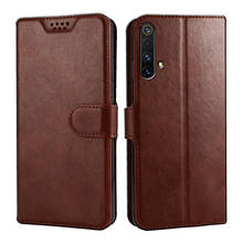 Capa flip de couro para oppo realme x3 super zoom, capa estilo carteira com zoom 2024 - compre barato