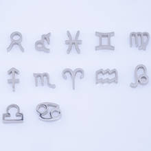 Zodiac Stainless Steel Jewelry Making Necklace Charms DIY Bracelets For Women Men Pendants Handmade Material 12 pcs Wholesale 2024 - buy cheap