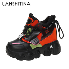 Zapatillas gruesas de colores para Mujer, Zapatos informales de plataforma, botines cálidos de felpa, Invierno 2024 - compra barato