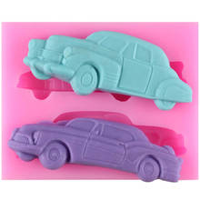 3D Antique Car Fondant Mold Silicone Molds DIY Baby Birthday Cake Decorating Tools Candy Polymer Clay Chocolate Gumpaste Moulds 2024 - buy cheap