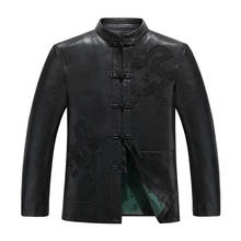 Nuevas chaquetas De cuero genuino para hombres De Primavera De marca De piel De oveja Real chaqueta De cuero genuino negro para hombres 5XL 4XL 2024 - compra barato