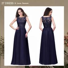 24 Hours Shipping  A-line Lace Long Evening Dresses Appliques Sleeveless Formal Party Dress Vestido de Festa Longo 2024 - buy cheap